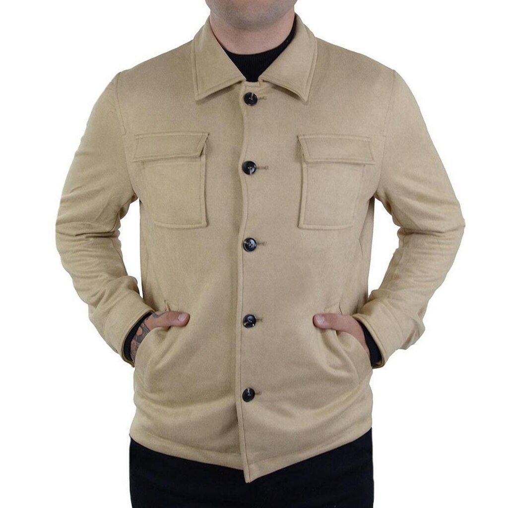 Casaco Masculino Pellini Suede Bege - PL2290