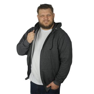 Casaco moletom Plus Size Masculino Blusa Ziper G2 G3 G4 Cor:;Tamanho:G1;Gênero:Masculino