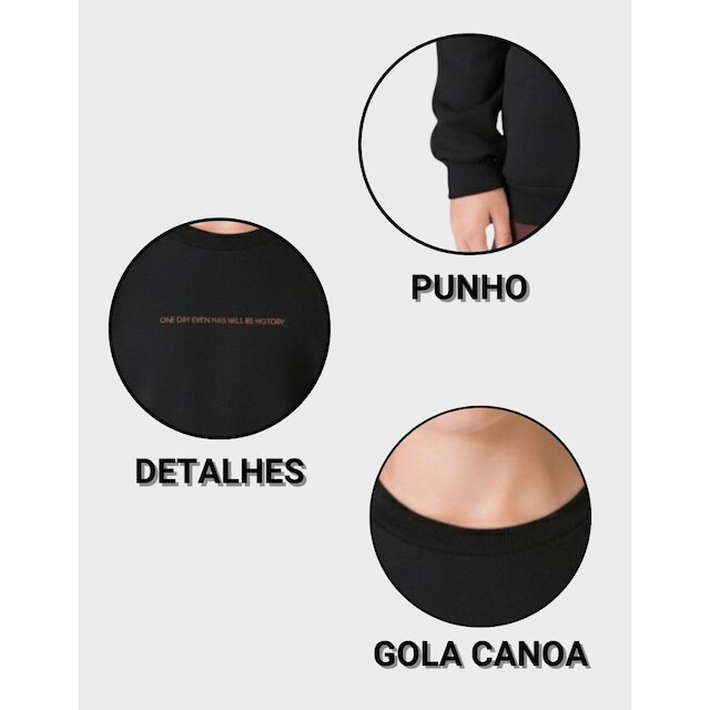 Casaco Moletom Punho Quentinho Dia a Dia Inverno Frio Nova Moda - Masculino 12 a 18 anos