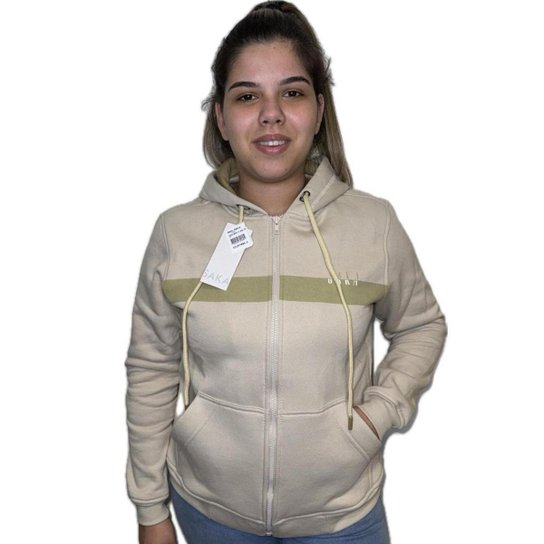 Casaco Moletom Ziper Feminino Saka Praia