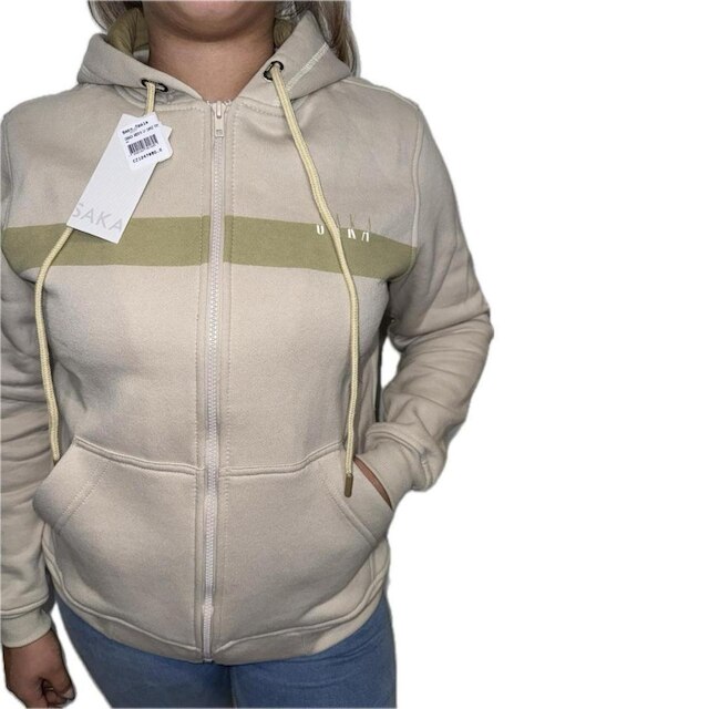 Casaco Moletom Ziper Feminino Saka Praia