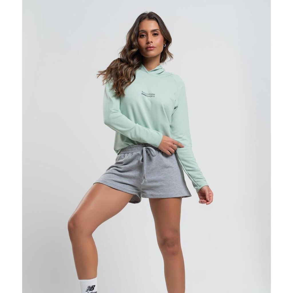 Casaco Salvatore Fashion Capuz Moletinho Feminino