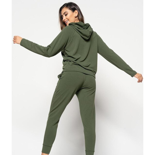 Casaco Salvatore Fashion Comfy Capuz Moletinho Feminino