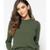 Casaco Salvatore Fashion Comfy Malha Canelada Capuz Feminino - Verde