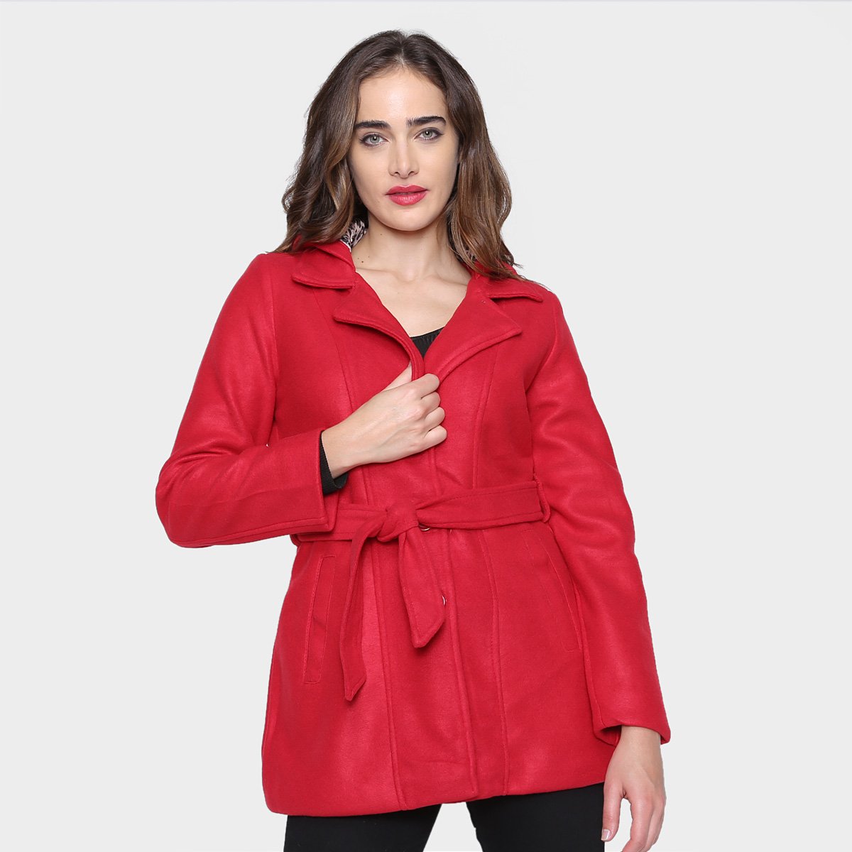 Casaco Sobretudo Sea Surf Com Capuz Feminino - Vermelho Menor preço em Casaco Sobretudo Sea Surf Com Capuz Feminino - Vermelho