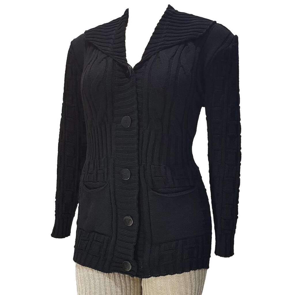 Casaco Tricot Feminino Gola Links Bolso - Katlen Tricot