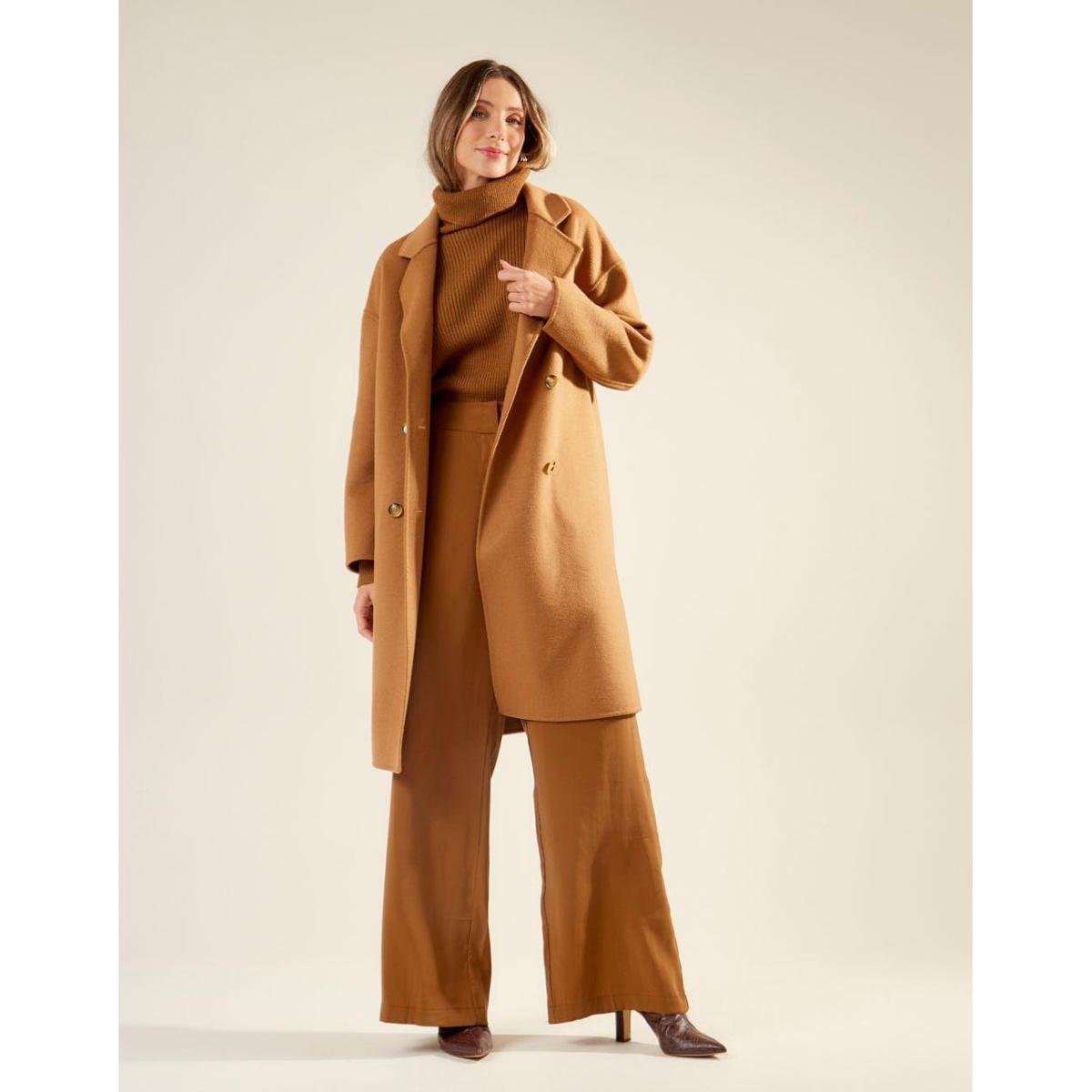 Casaco Zinzane Feminino La Alongado - Caramelo | Zattini