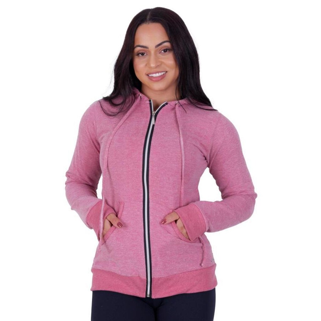 Casaquinho Esportivo Casual Algodão Unissex Capuz Bolso e Zíper Orbis - cinza, G