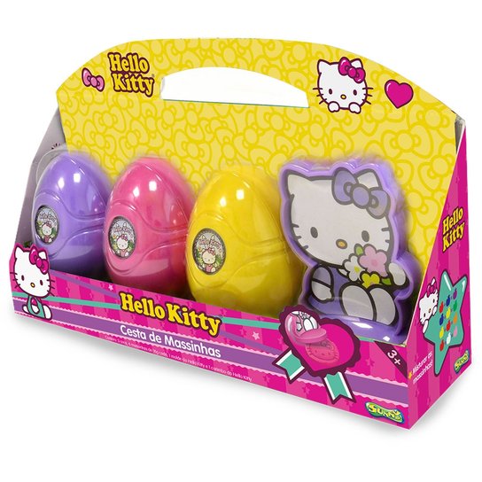 Cesta de Massinhas - Hello Kitty - Massas de Modelar - Sunny - Incolor