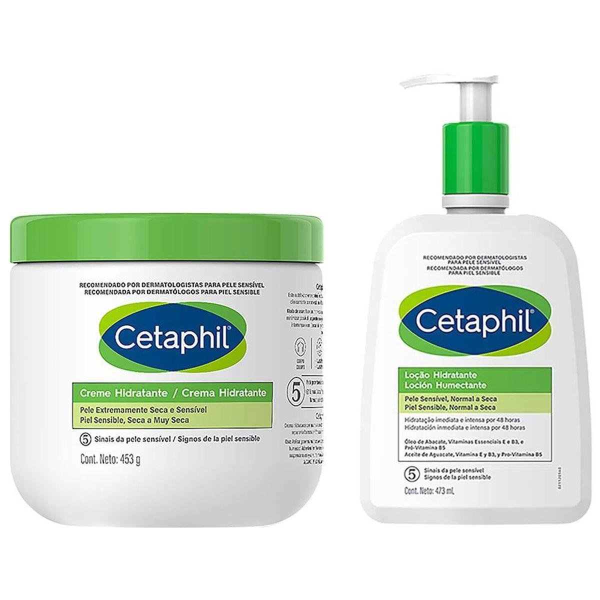 Cetaphil Kit – Loção Hidratante Pele Normal a Seca – 473ml + Creme Hidratante Pele Extremamente Seca Menor preço em Cetaphil Kit – Loção Hidratante Pele Normal a Seca – 473ml + Creme Hidratante Pele Extremamente Seca
