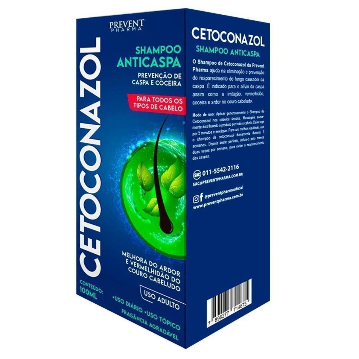 CETOCONAZOL Shampoo 100 ML Prevent Pharma Menor preço em CETOCONAZOL Shampoo 100 ML Prevent Pharma