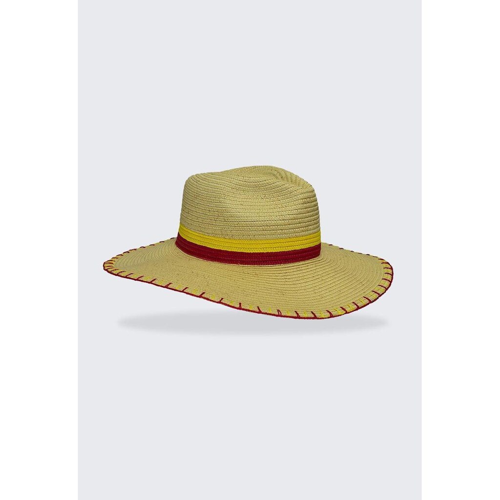 Chapéu Areia Branca UV50+ Bordado Palha Amarelo Único