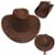 Chapéu Country Cowboy Adulto Rodeio Festa Boiadeira Camurça Clássico - Marrom