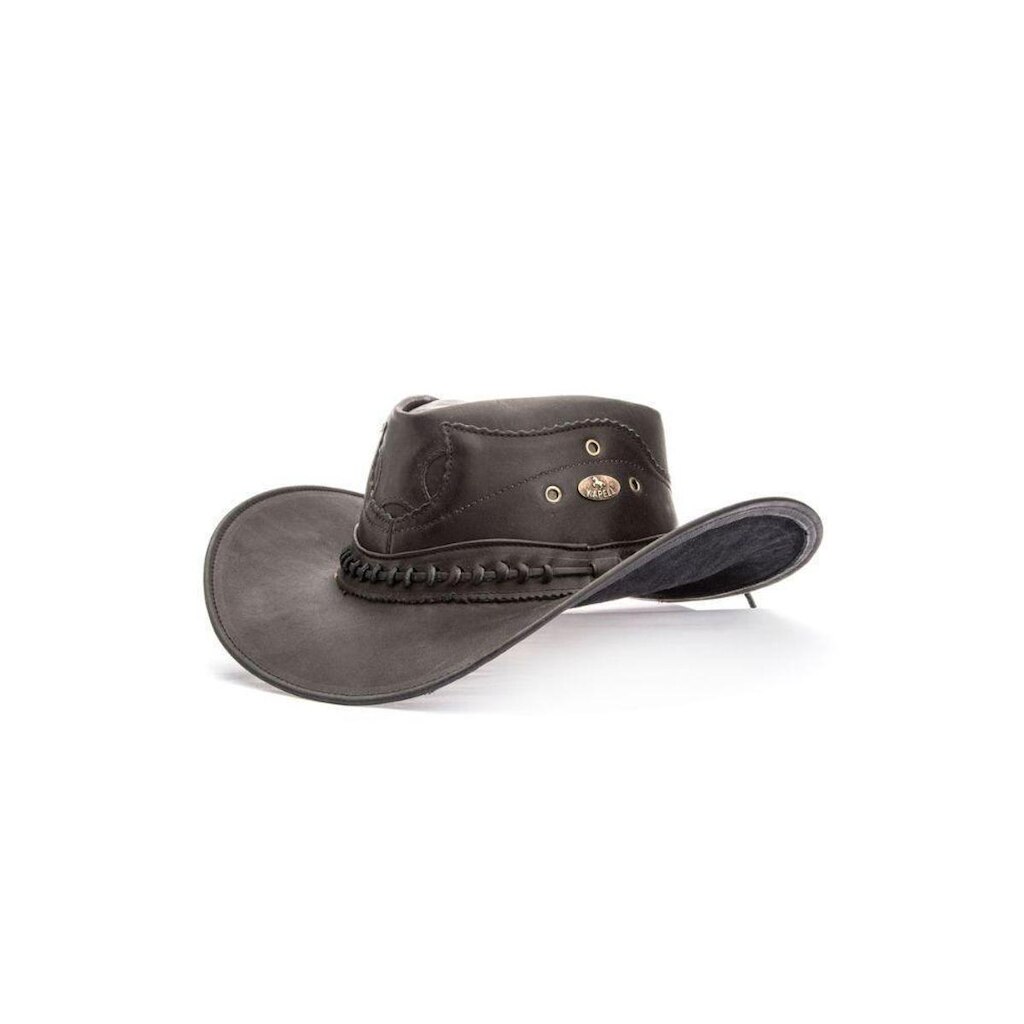 Chapéu Texano Masculino Em Couro Country Cowboy