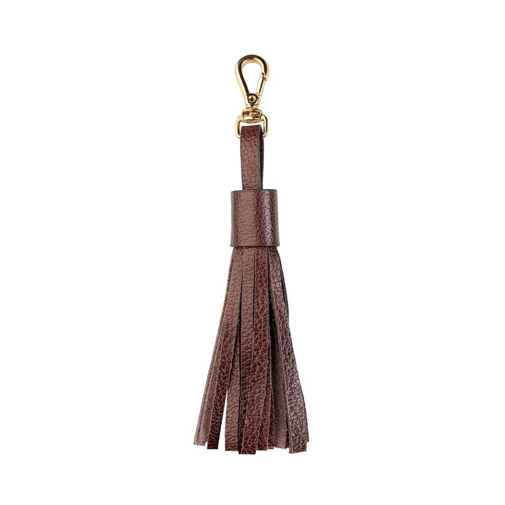 Chaveiro tassel franja em couro