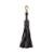 Chaveiro tassel franja em couro - Preto