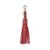 Chaveiro tassel franja em couro - Vermelho