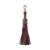 Chaveiro tassel franja em couro - Marsala