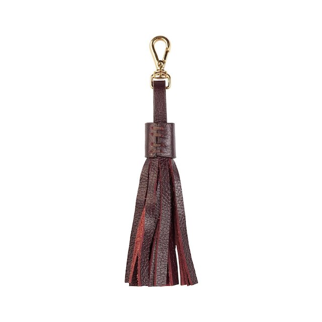 Chaveiro tassel franja em couro