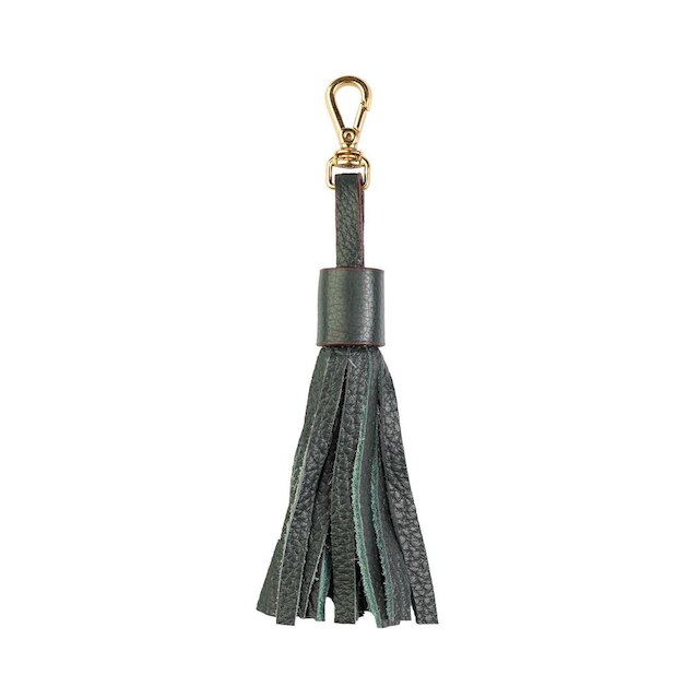 Chaveiro tassel franja em couro