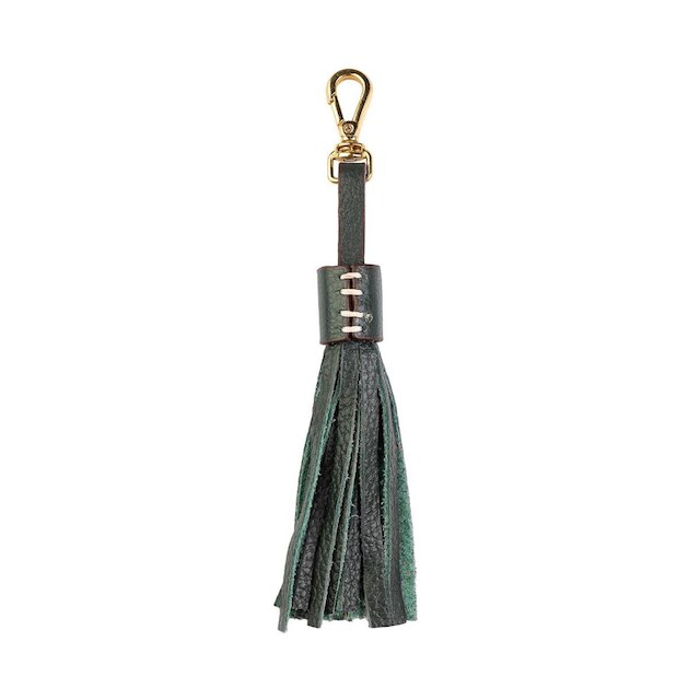 Chaveiro tassel franja em couro