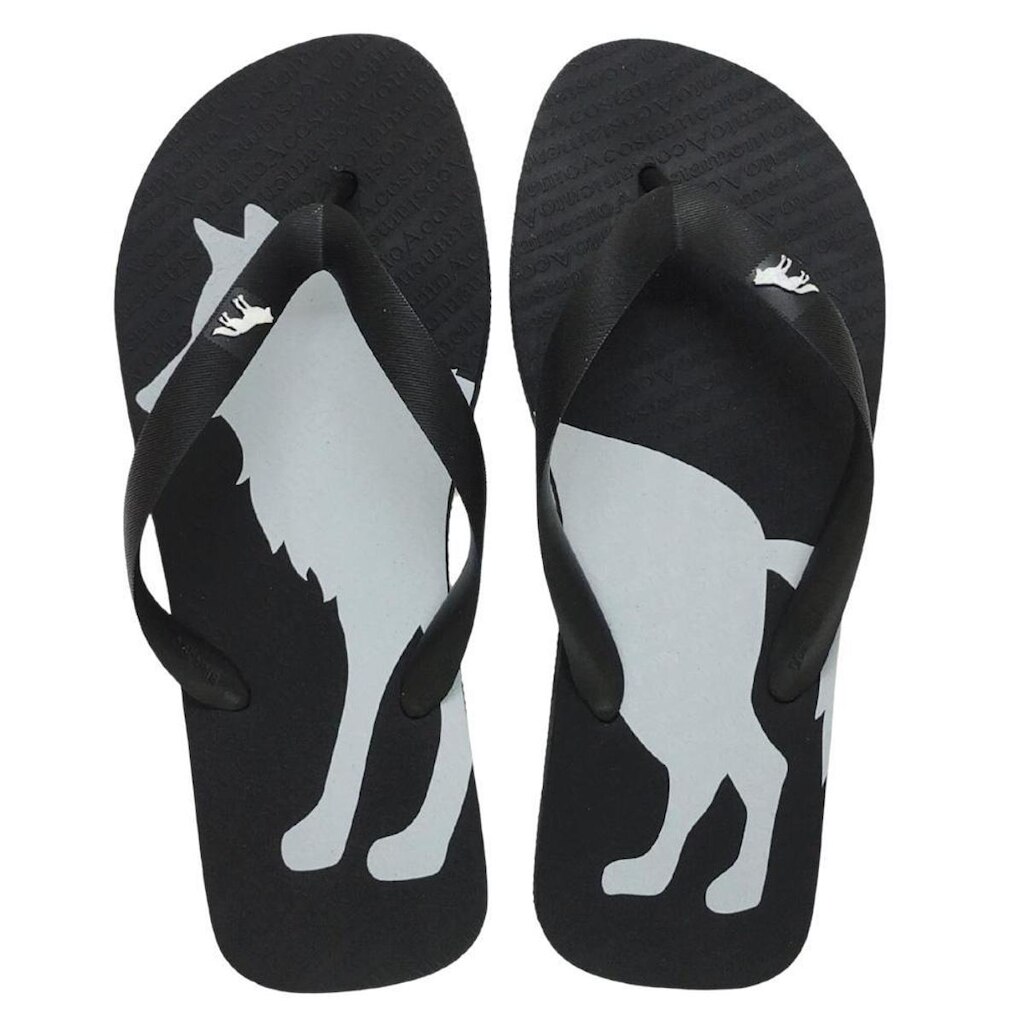 Chinelo Acostamento Masculino Casual Estampa Lobo Clássico