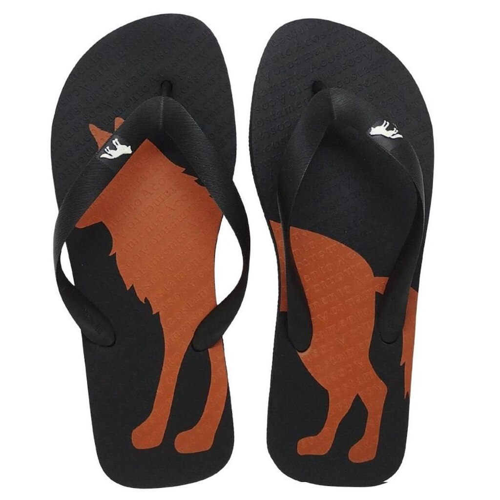 Chinelo Acostamento Masculino Casual Estampa Lobo Clássico