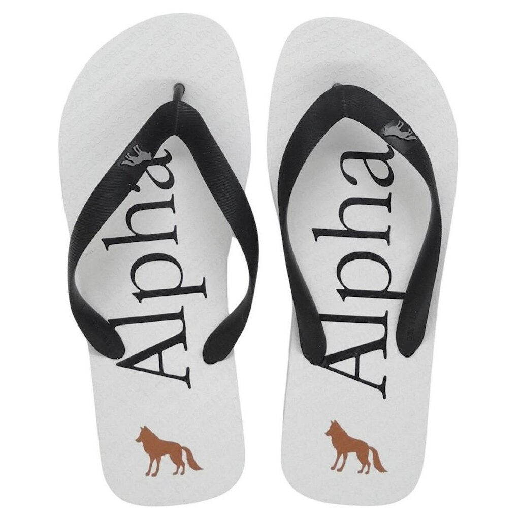 Chinelo Acostamento Masculino Lançamento Logo Escrito Alpha