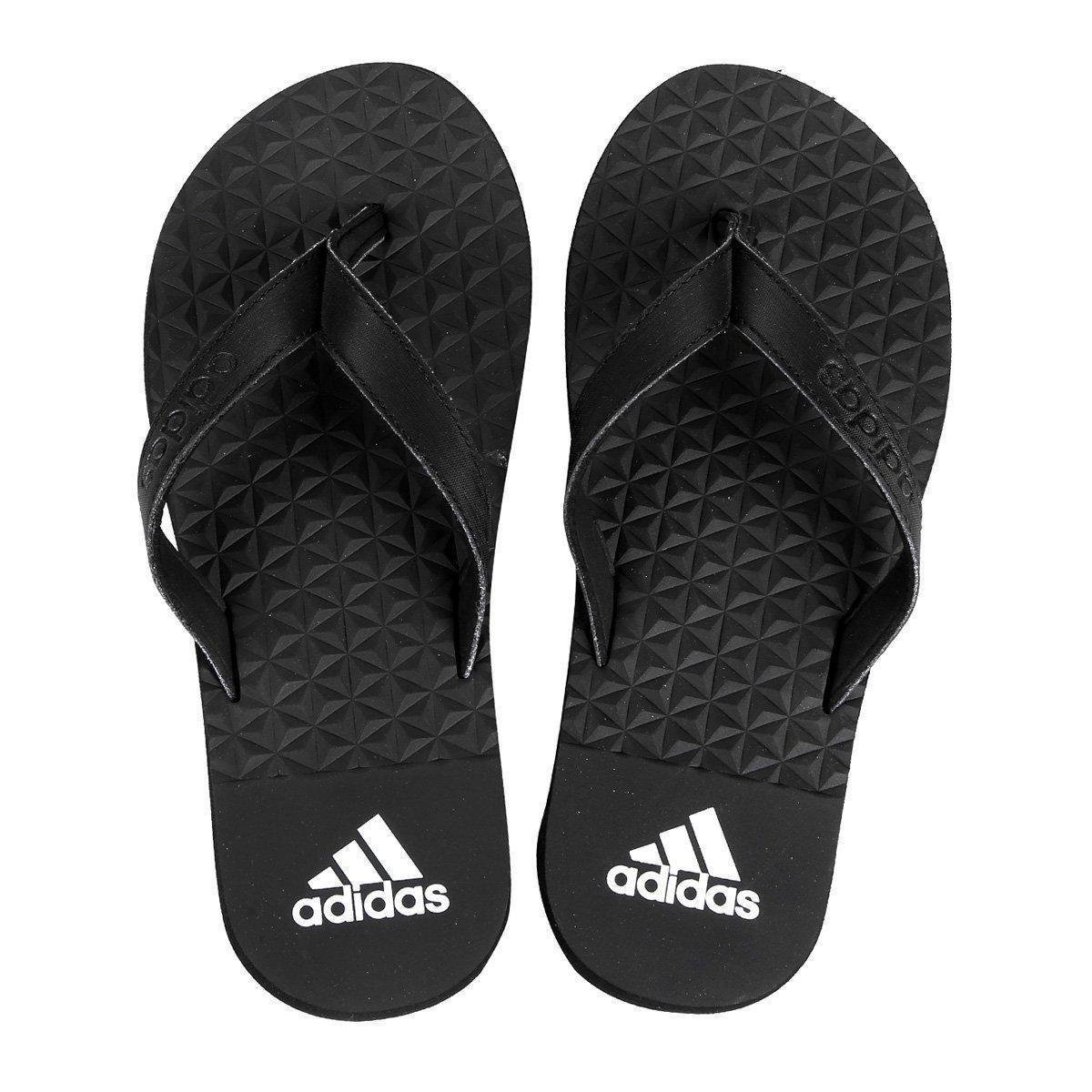 Chinelo Adidas Eezay Soft Masculino - Preto+Branco Menor preço em Chinelo Adidas Eezay Soft Masculino - Preto+Branco
