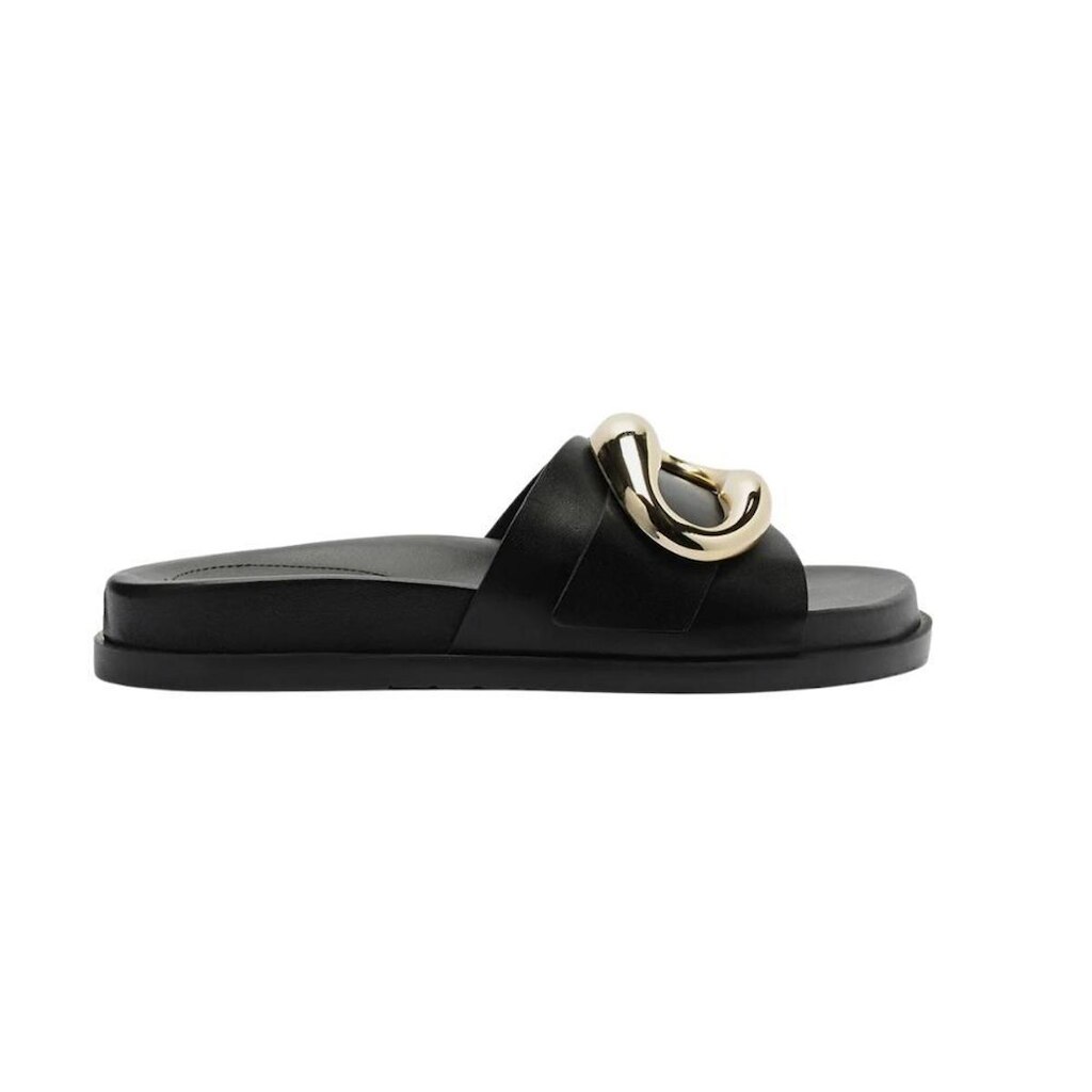 CHINELO AREZZO SLIDE ELOS METAL FEMININO A120160234
