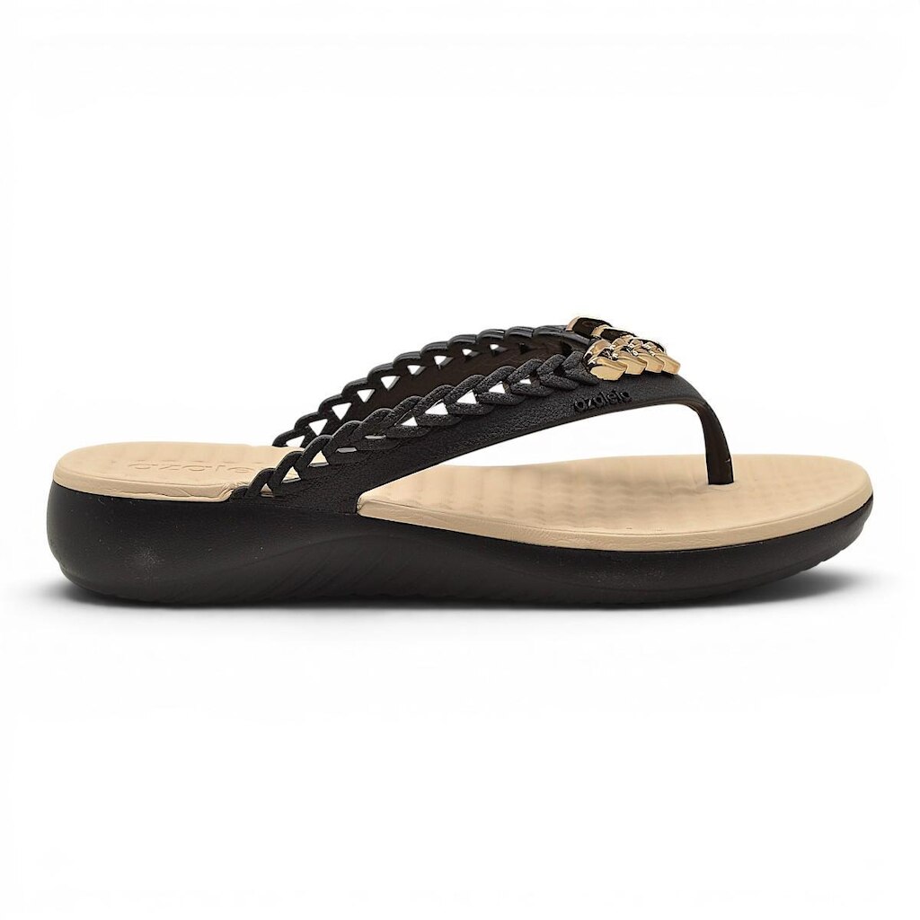 Chinelo Azaleia Ivy Feminino Salto Anabela Baixo Conforto