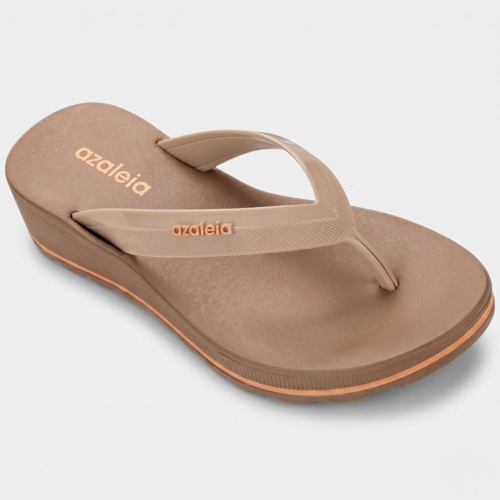 Chinelo Azaleia Plataforma Confort Feminino - Marrom - 39/40