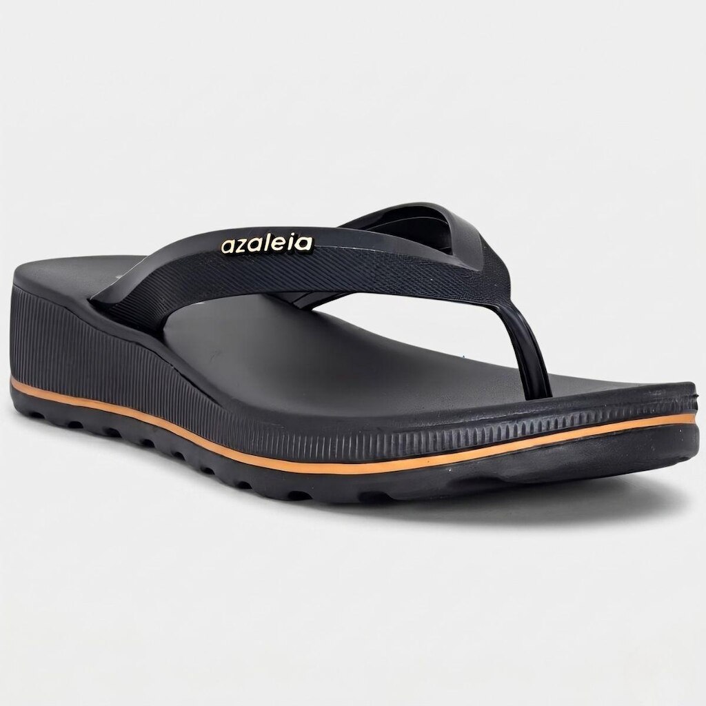 Chinelo Azaleia Plataforma Confort Feminino - Preto - 39/40