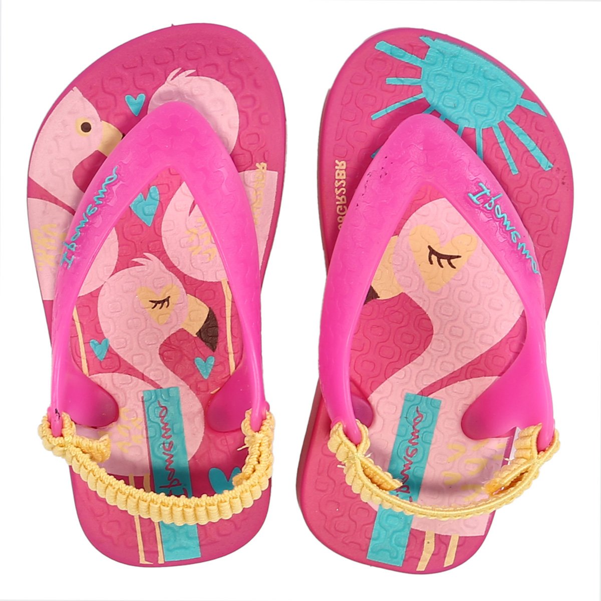 Menor preço em Chinelo Bebê Grendene Ipanema Pinguim Feminino - Rosa+Amarelo