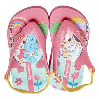 Chinelo Bebê Grendene Kids Ipanema Turma da Mônica Menina - Feminino
