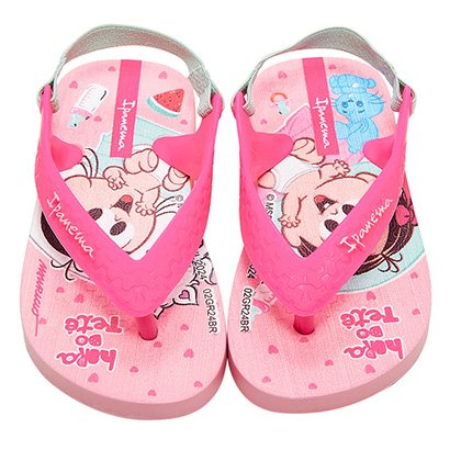 Chinelo Bebê Grendene Kids Ipanema Turma da Mônica Menina - Feminino