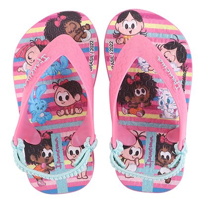 Chinelo Bebê Grendene Kids Ipanema Turma da Mônica Menina - Feminino