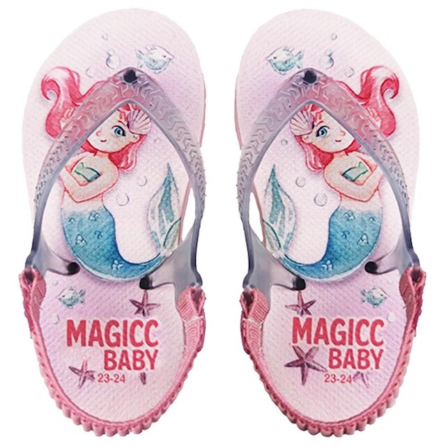 Chinelo Bebê Sandália Infantil Sereia Meninas Magicc Baby