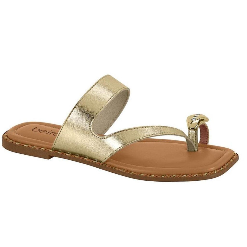 Chinelo Beira Rio Dourado Feminino Original 8506.209