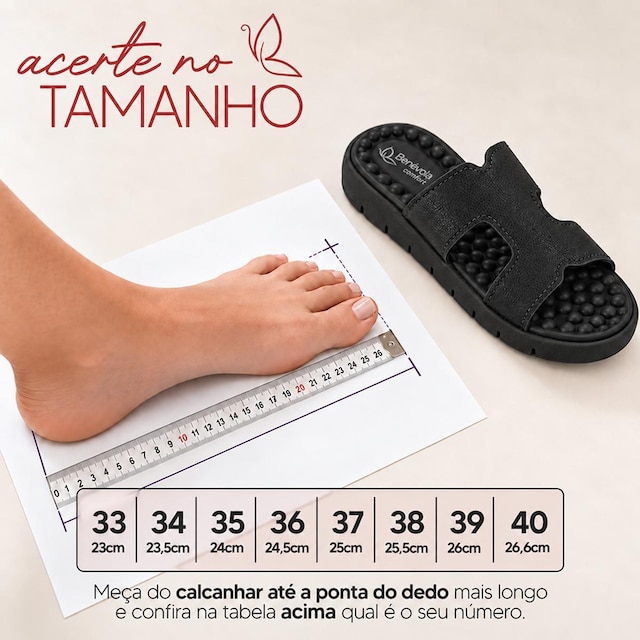 Chinelo Benévola Feminino Ortopédico Anatômico Conforto Palmilha Massageadora Macia Antiderrapante