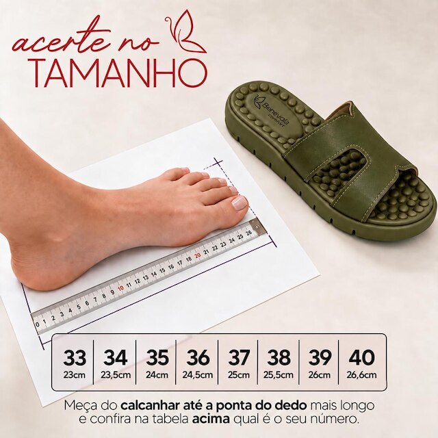 Chinelo Benévola Feminino Ortopédico Anatômico Conforto Palmilha Massageadora Macia Antiderrapante