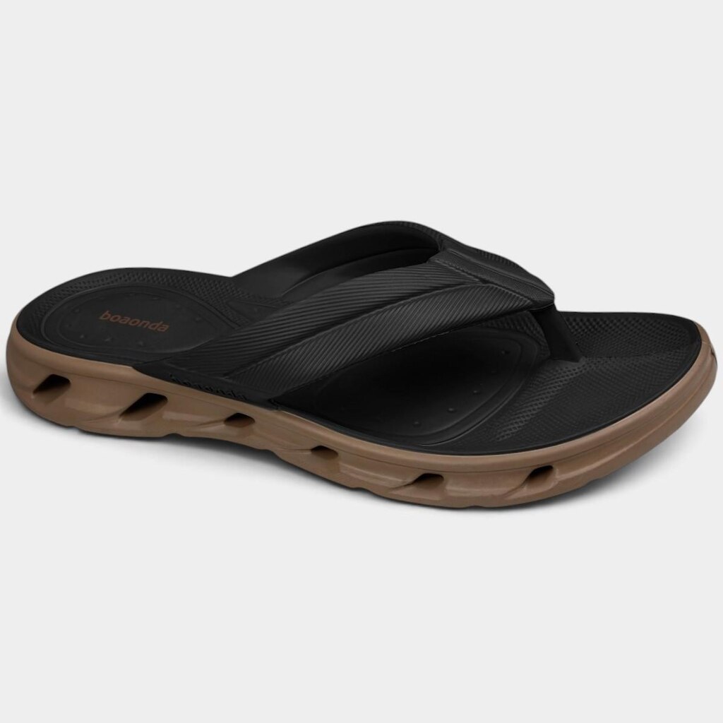 Chinelo Boaonda Pulse Masculino - Preto e Marrom - 44