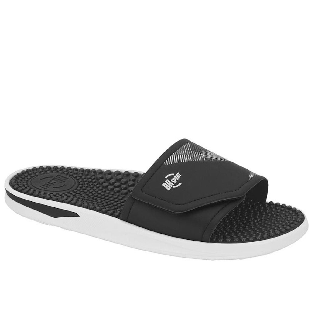 Chinelo BR Sport Slide Palmilha Massageadora Ajustável