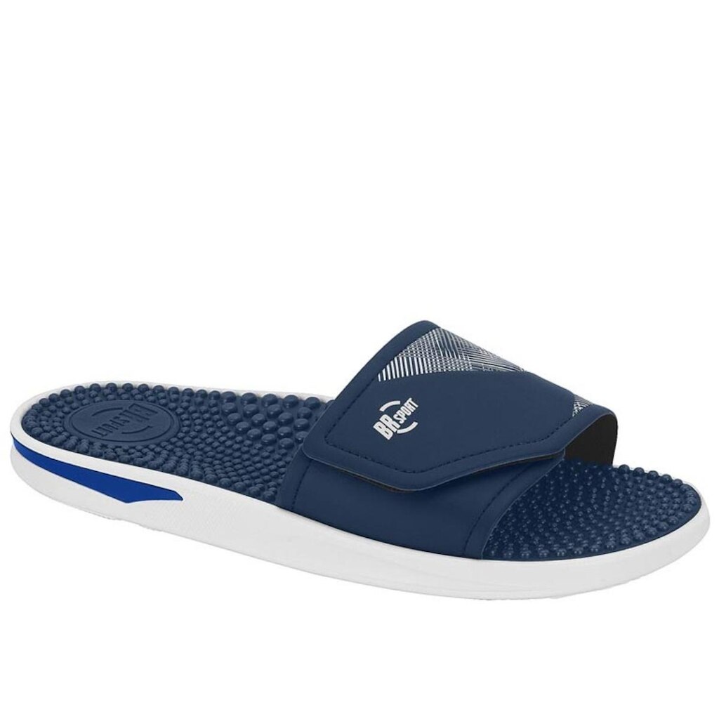 Chinelo BR Sport Slide Palmilha Massageadora Ajustável