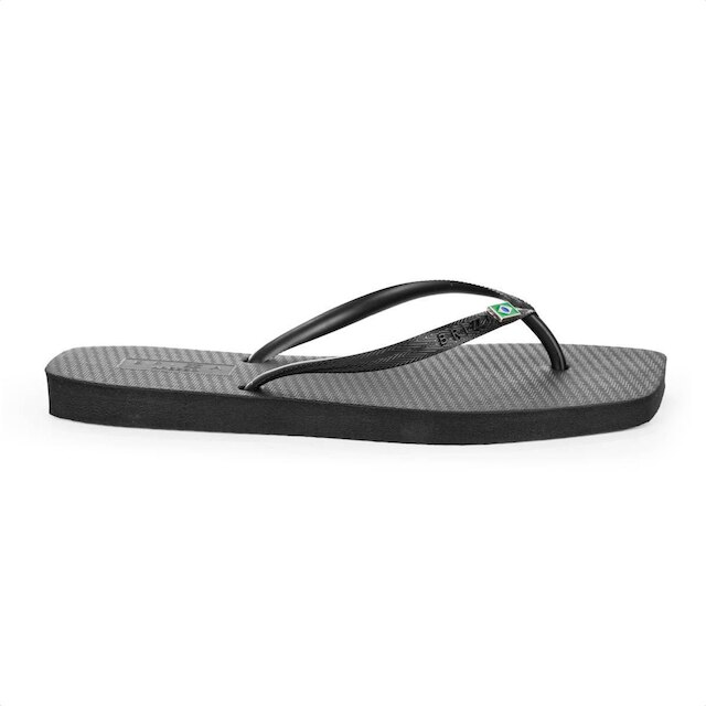Chinelo Brizza Arezzo Bico Quadrado Square Brasil Preto - Feminino