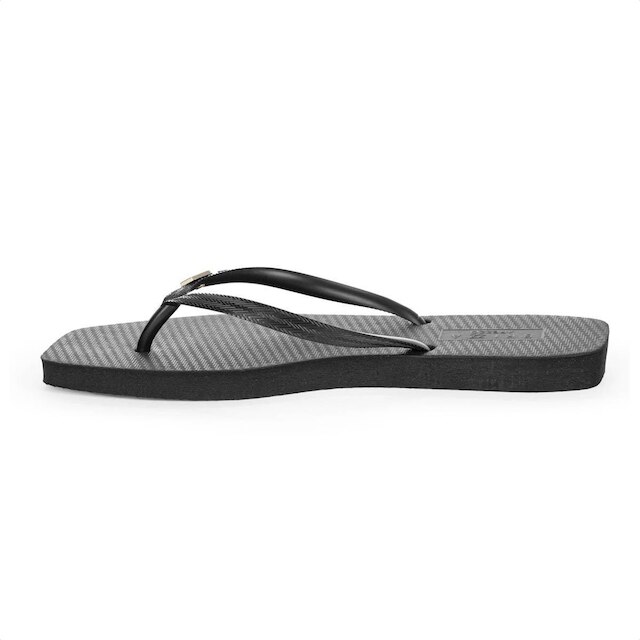 Chinelo Brizza Arezzo Bico Quadrado Square Brasil Preto - Feminino