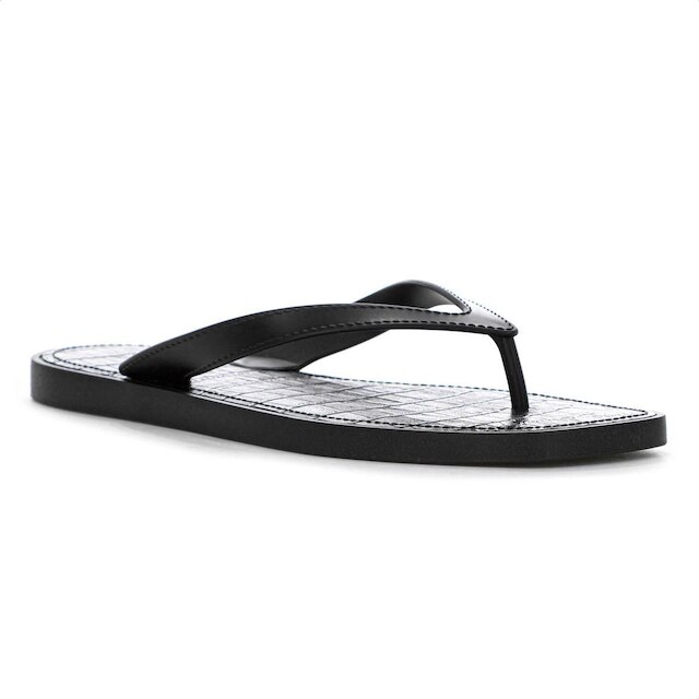 Chinelo Brizza Arezzo Croco Rivieira Square Preto - Feminino