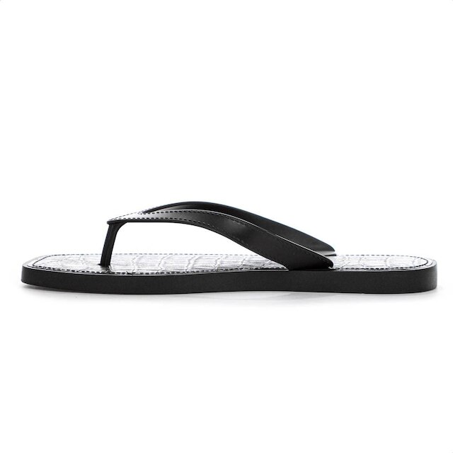 Chinelo Brizza Arezzo Croco Rivieira Square Preto - Feminino