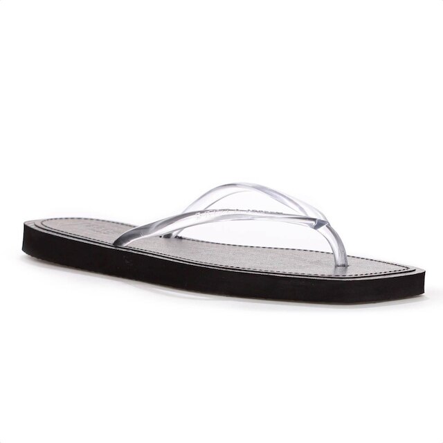 Chinelo Brizza Arezzo Tira Slim Square Preto - Feminino - Preto - 33/34