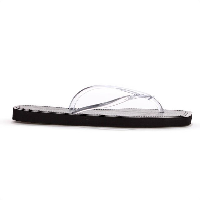 Chinelo Brizza Arezzo Tira Slim Square Preto - Feminino - Preto - 33/34
